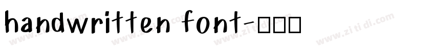 handwritten font字体转换